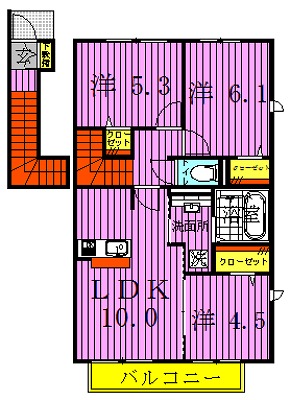 サントビーレジデンスⅠ 202号室 間取り