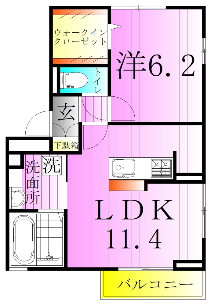 Charmant北千住  間取り図