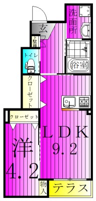エルフォルク 101号室 間取り