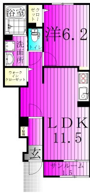 レジデンスｎｏａ 103号室 間取り