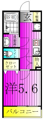MELDIA柏 103号室 間取り