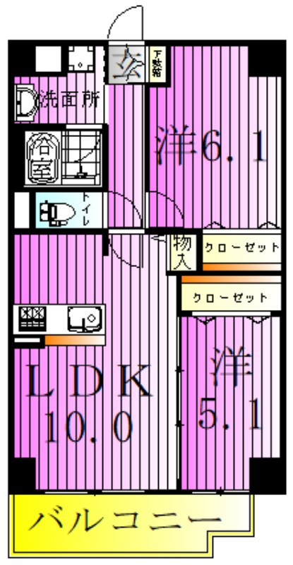 フレアコート北千住  間取り図