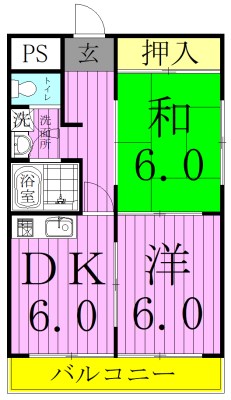 コーポアトミ第2 間取り