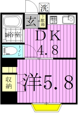 北柏コーポ 101号室 間取り