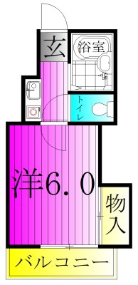 ジュネパレス北柏 106号室 間取り