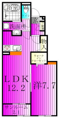 カーサ　フィオーレ 106号室 間取り