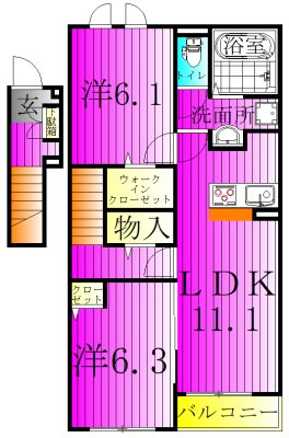 カーサ　フィオーレ 203号室 間取り