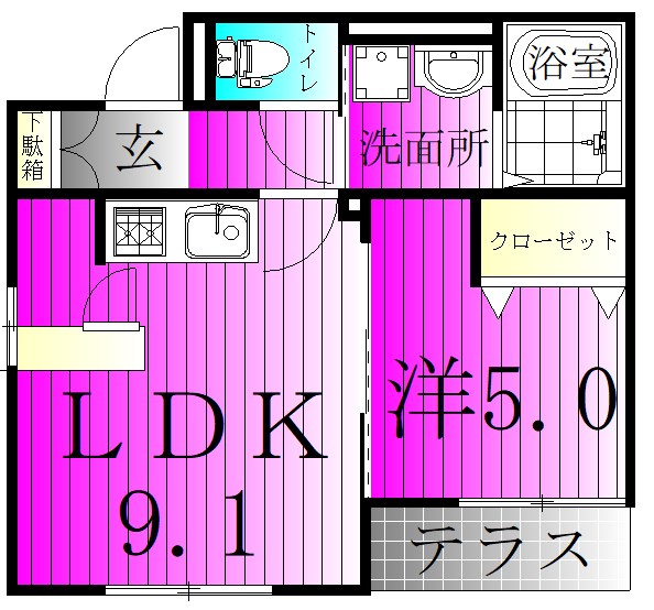 Maison de Mum 102号室 間取り