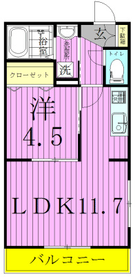 カーサフェリーチェ（鎌ケ谷） 201号室 間取り