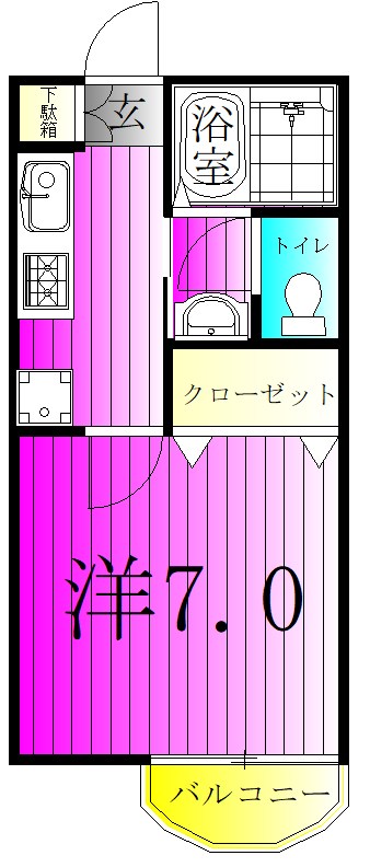 カサベルデ 102号室 間取り