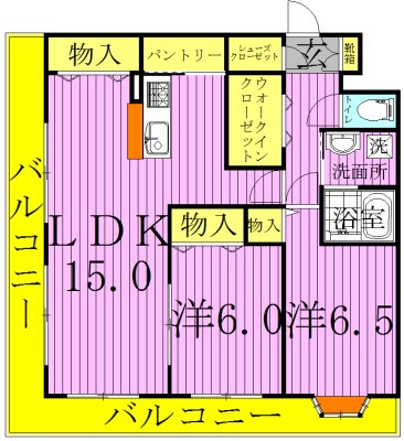 サムソンコート 404号室 間取り