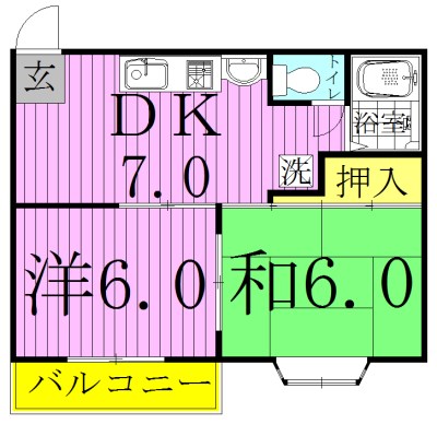 サンピア光ヶ丘 201号室 間取り