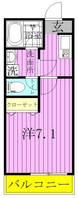 センターパーク馬橋Ⅲ 104号室 間取り