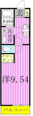 センターパーク馬橋Ⅱ  104号室 間取り
