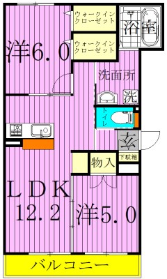 ファミーユⅠ 203号室 間取り