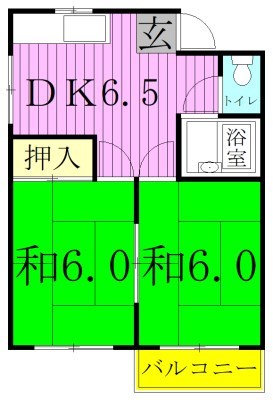 モンシェリー日秀 203号室 間取り