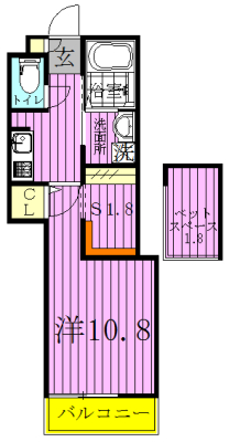 ラ・プリエ 104号室 間取り