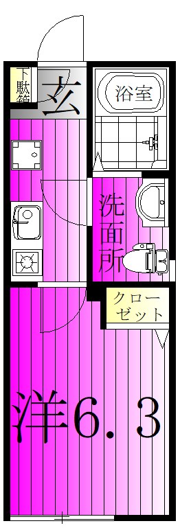 ルミエール柏 207号室 間取り