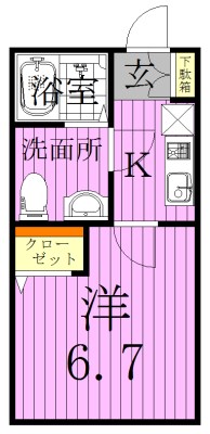 ルミエール柏 101号室 間取り