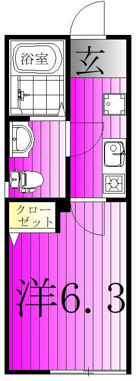 ルミエール柏 105号室 間取り