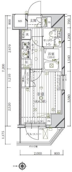 レガリス北千住  間取り図
