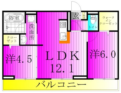 エトワール野田Ⅱ 302号室 間取り