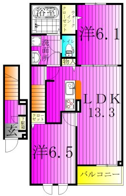 セレシア　おおたかの森 203号室 間取り