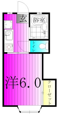 アムール柏 105号室 間取り