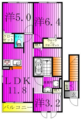 フェリーチェＡ 201号室 間取り