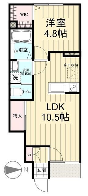 イーストアイリス 102号室 間取り