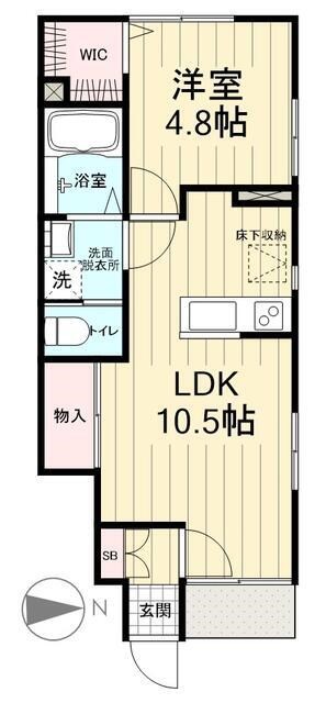 イーストアイリス 105号室 間取り