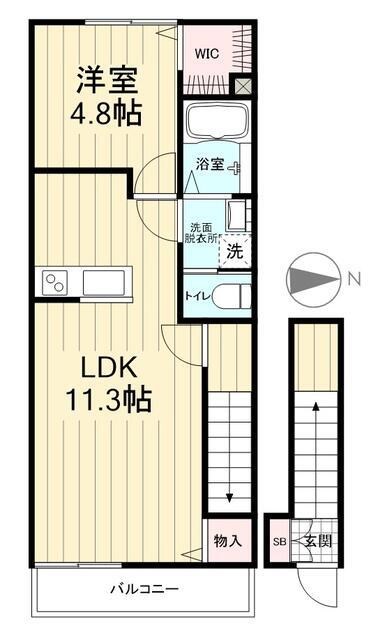 イーストアイリス 203号室 間取り