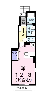 サニー　クレメントⅡ 101号室 間取り