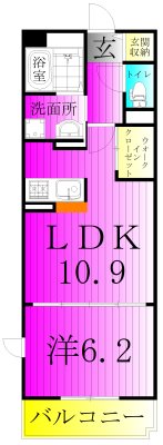 ハーモニー 207号室 間取り