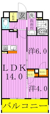 GENOVIA隅田川　ｅａｓｔ　ｓｋｙ　ｇａｒｄｅｎ 間取り図