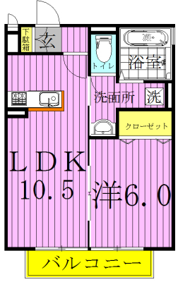 ヴァンテKoda 205号室 間取り