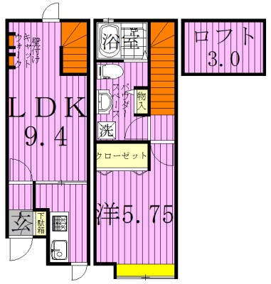 ＣＡＴＳ　ＳＩＴＥ Ｆ号室 間取り