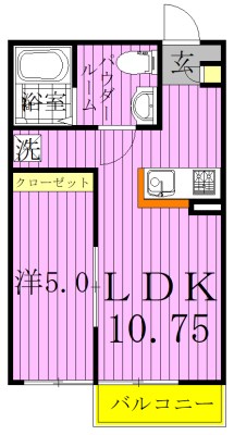 Comfort City　Masuo～コンフォートシティ増尾～ 103号室 間取り