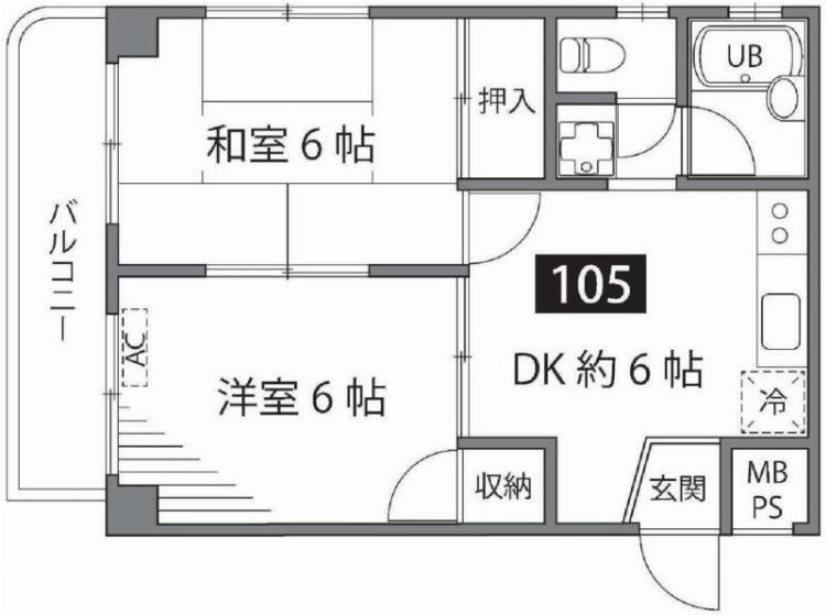 クロスコーポ２ 間取り図