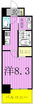 ファインコートセブン 702号室 間取り