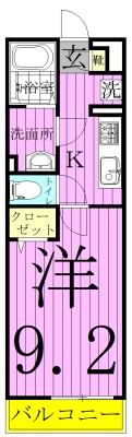 リブリ・北松戸 305号室 間取り