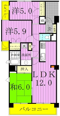 パーク・ノヴァ柏 205号室 間取り