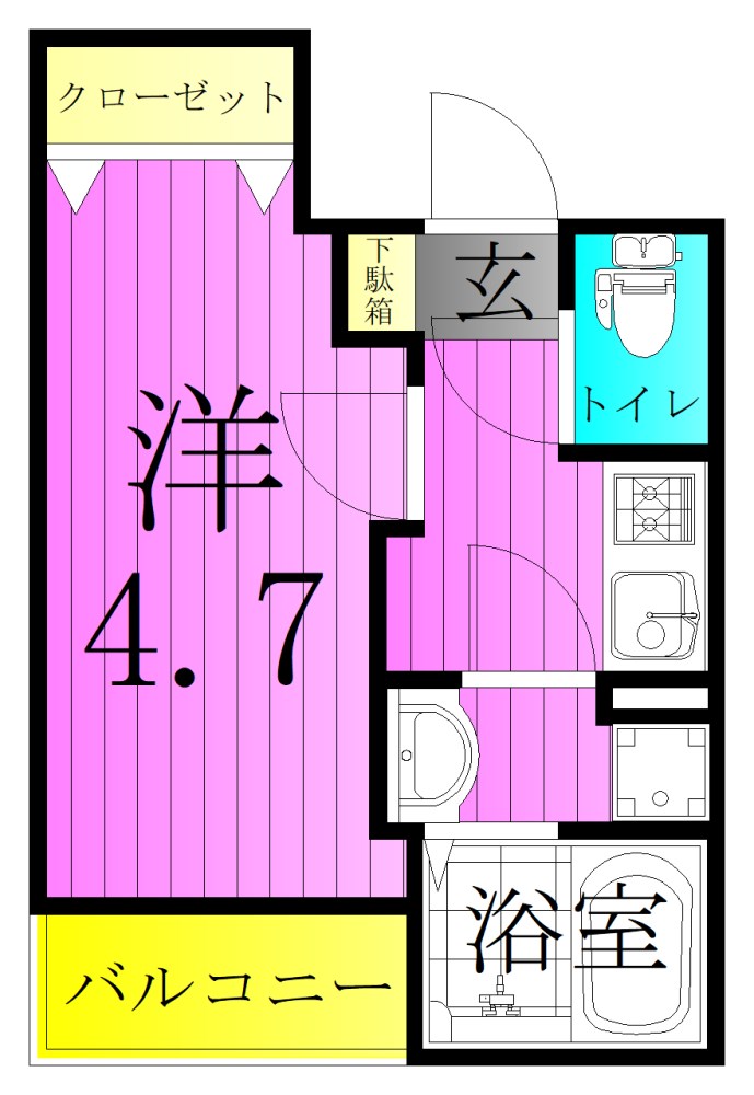ミュオン北千住 間取り図