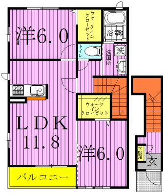ブロードシティ　Ｄ棟 201号室 間取り