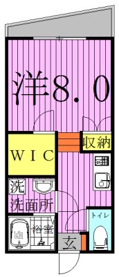 La vie AKEHARA 103号室 間取り