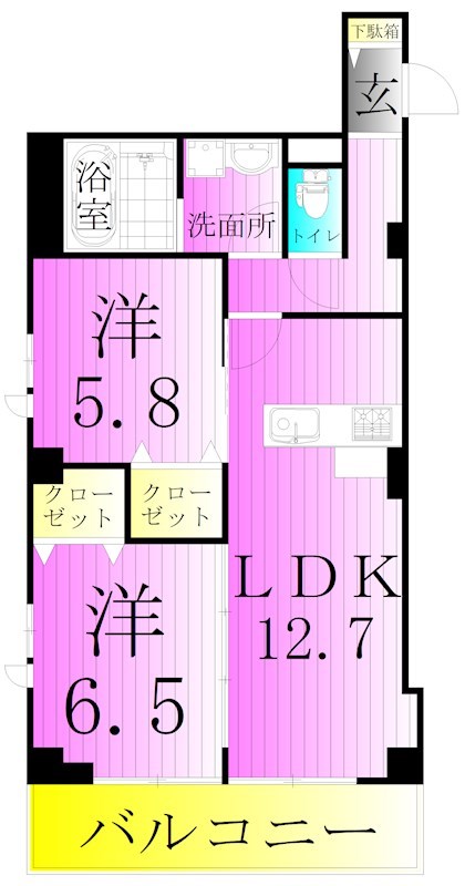 アーク　アコルト　アヤセ 間取り図