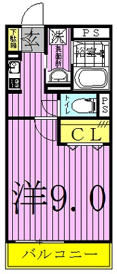 グレイス 106号室 間取り
