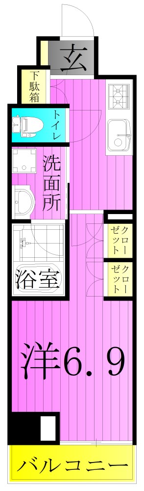 ガリシア竹ノ塚 間取り図