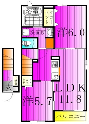 ウエスト　バニラ 間取り図