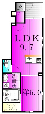 ＣＯＳＭＩＣ 101号室 間取り